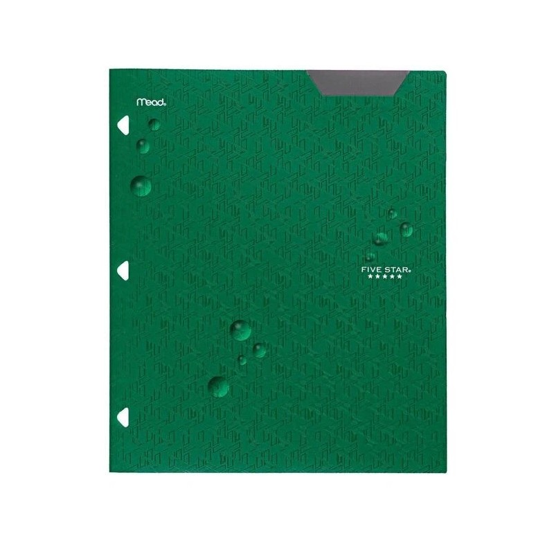 Five Star 2-Pocket Folder, Plastic Folder with Stay-Put Tabs, Fits