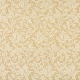 Beige Floral Leaf Outdoor Indoor Marine Scotchgarded Fabric by The Yard - SKU: Lily Sand
