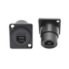 2Pcs RJ11 6P4C Panel Mount Telephone Socket,D-Type RJ11 Cat3 Female