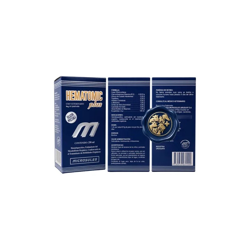 Hematomic Plus 100ml Antianémico Animal Vitaminas Minerales