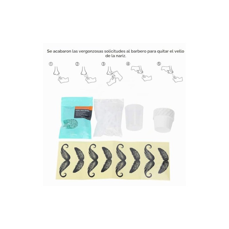 Kit de Cera para Eliminar el Vello de la Nariz,