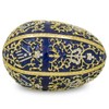 BestPysanky 1895 Twelve Monograms Royal Imperial Metal Easter Egg