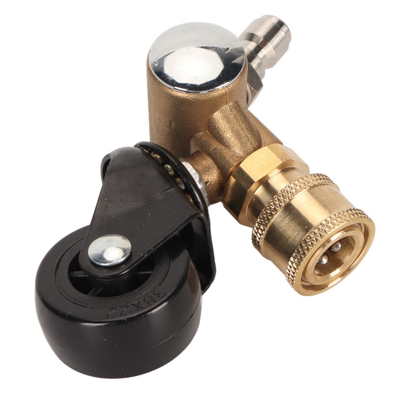 Undercarriage Cleaner Swivel Wheel with 1/4in Quick Connector Brass Pressure