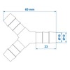 Multibros 2 x Hose Connector Y-piece 12 mm - DVGW
