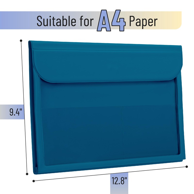 Mr. Pen- File Folder, Blue Plastic File Folders Letter Size,