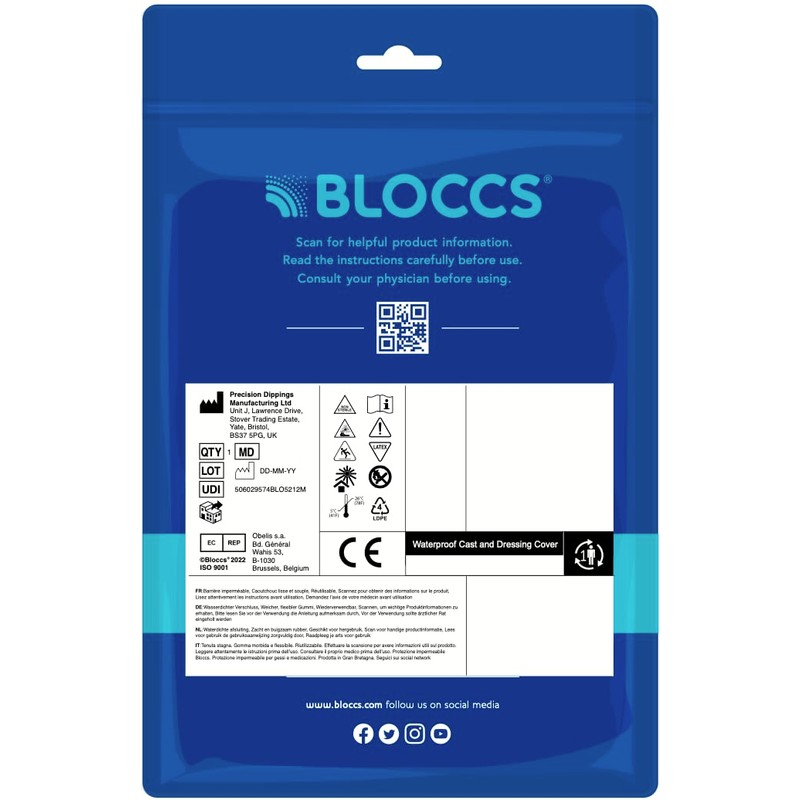 BLOCCS 100% Waterproof Cast Covers for Shower Arm Kids- Swim