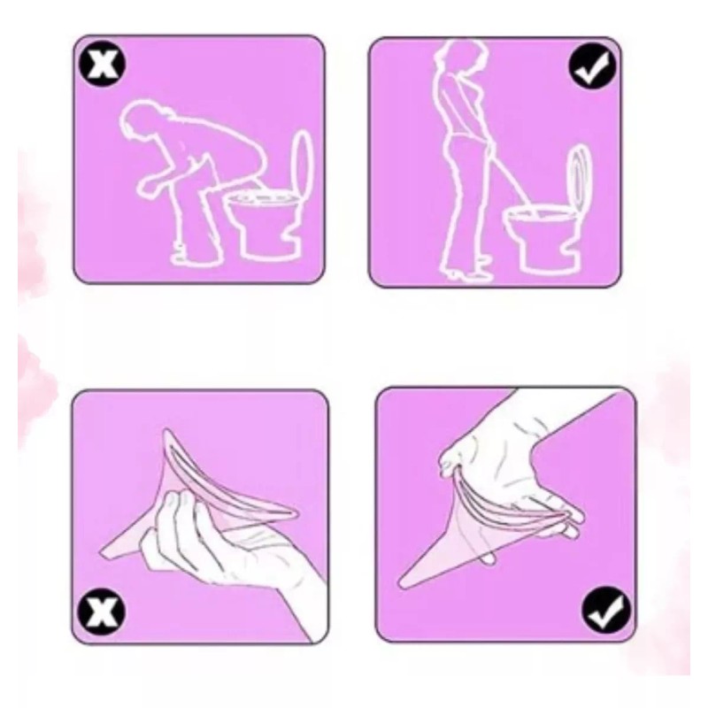 Universo en Linea Trio Orinal Urinal Femenino Portátil Silicona Reutilizable
