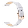 EACHE Women Pure White Leather Watch Straps Quick Release 18mm