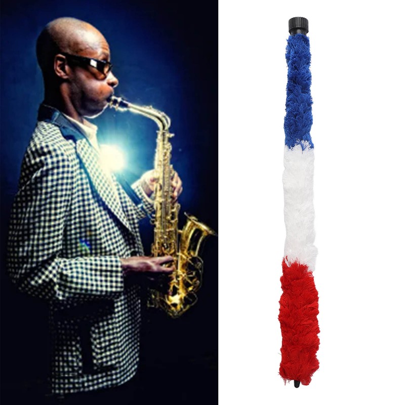 Tenor Saxophone Cleaning Brush Rod Sax Pad Saver Cotton Swab