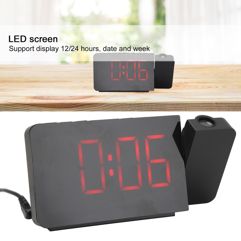 LED Projector Alarm Clock with FM Radio Snooze Function 4
