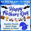 4PCS Pre-Strung Happy Fathers Day Banner, Father’s Day Decorations Include