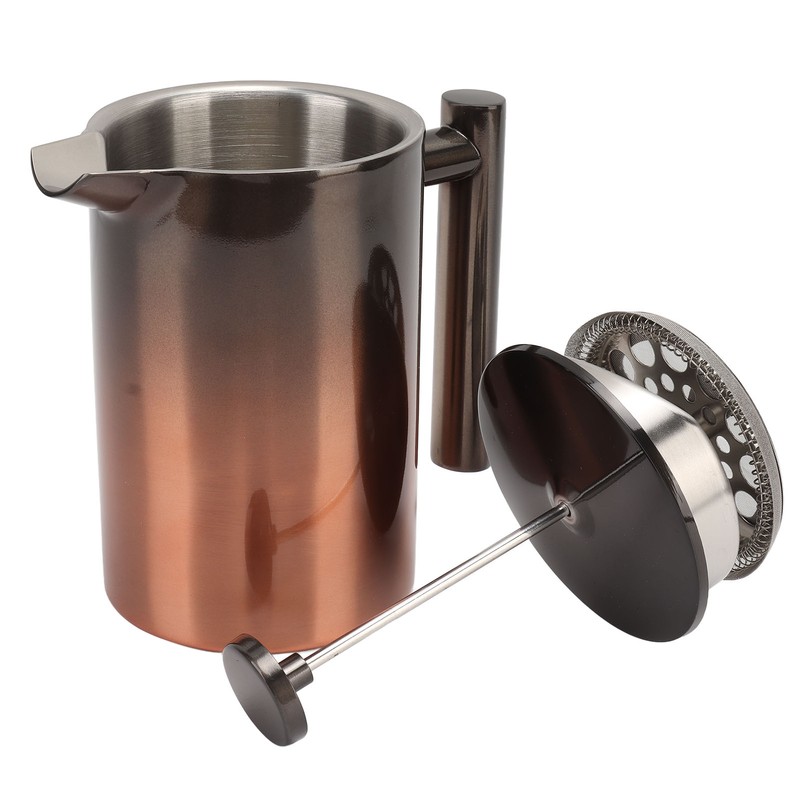 French Press Coffee Tea Maker with Filter Double Layer 304