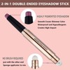 2 in 1 brown Eyeshadow stick and Sponge Makeup Brush,