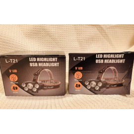 Unbranded Brand New, 2 Packs, LED Highlight USB Headlight, Rechargeable- 2 Packs