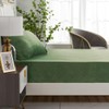 Plush Bed Sheet, 120 x 200 cm, Green, Olive Green,