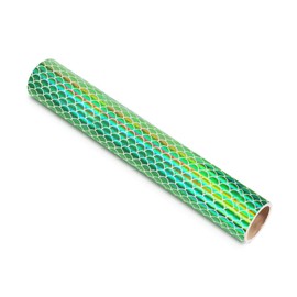 TECKWRAP Holographic Mosaic Mosaic Design Chrome Vinyl 12" x 60" (30cm x 152cm) Dragon Green