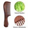 Mololan Kit De Peines De Sándalo Natural Desenredar Cabello Rizado