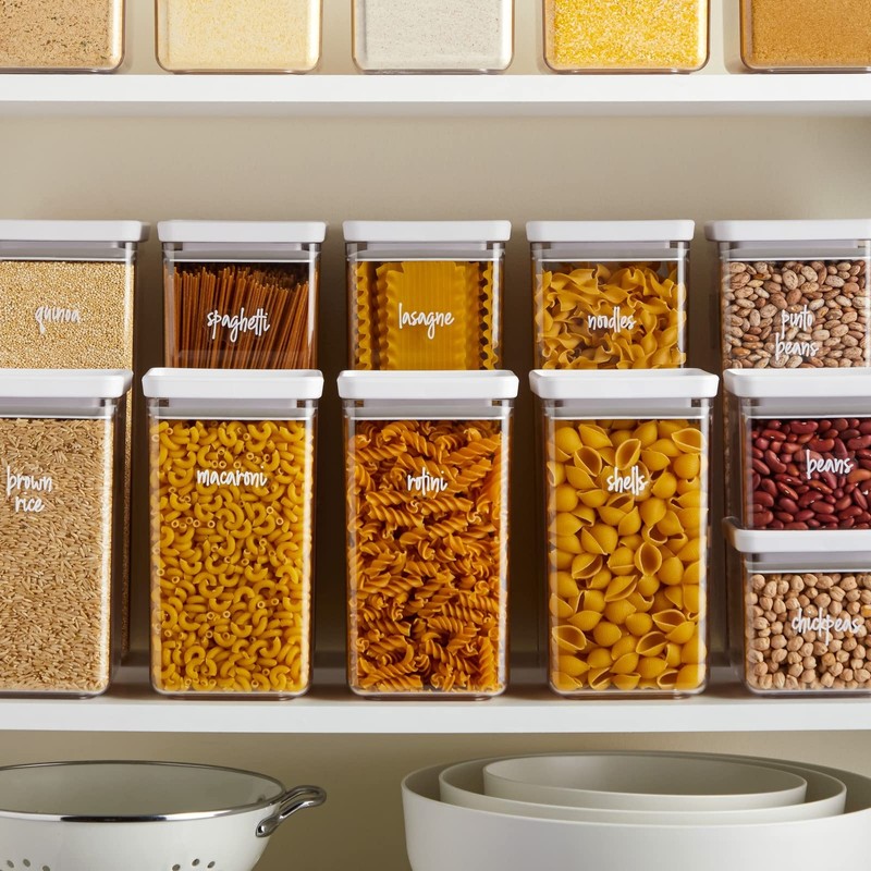 Talented Kitchen Kitchen Labels for Pantry Containers - 375-Pack, White
