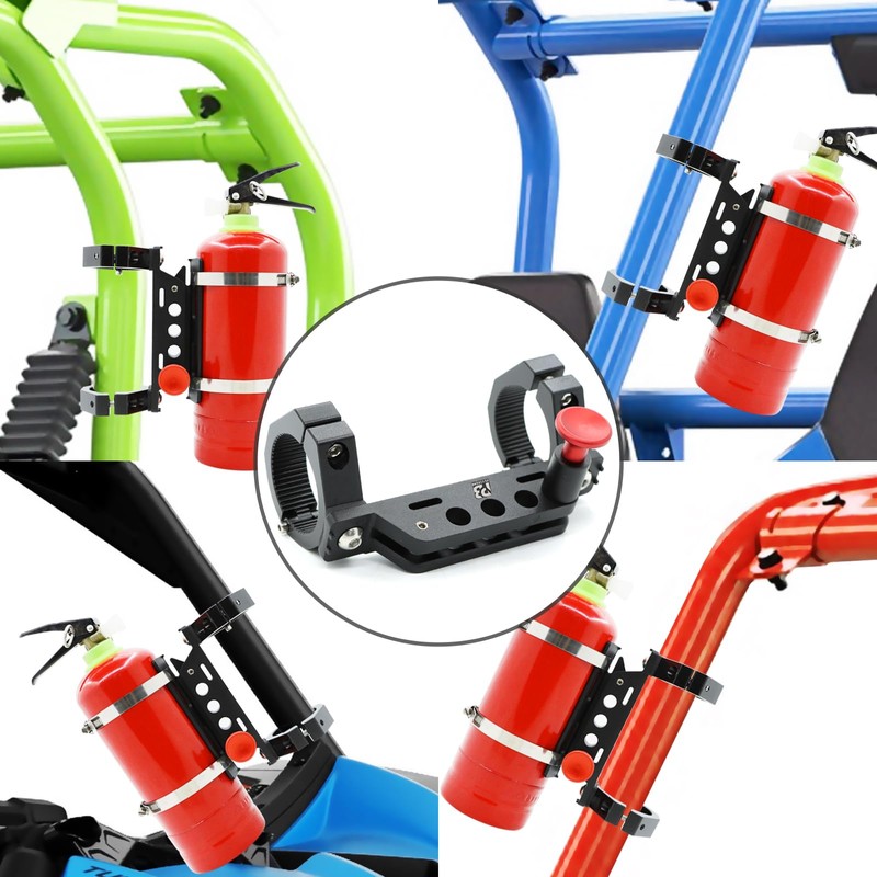 PLUSBEAM CNC Aluminum UTV Fire Extinguisher Mount Kit, Adjustable Roll
