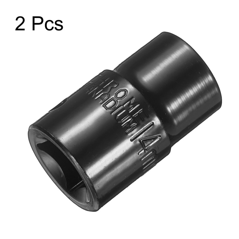 sourcing map 2pcs 6 Point Impact Socket 14mm Shallow Metric