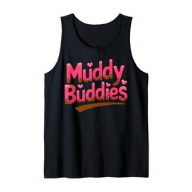 Womans Buddies Muddy Mudding Princess Running Team Mud Run Tank Top