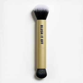 MOYOU LONDON Duo Blush Brush – Double‑Ended Cream & Powder Brush, Ultra‑Soft Synthetic Bristles, Vegan & Cruelty‑Free Makeup Brush for Blush, Bronzer & Sculpting