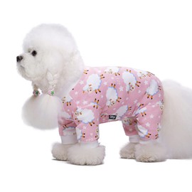 Pink Puppy Christmas Dog Clothes Pajamas for Small Medium Dogs Girl Boy,Funny Pet Cat Dog Shirts Costume Sweaters Pjs Onesie Shirt,Doggie Onesies Cat Pet Outfit Frenchie Clothes