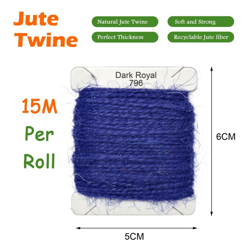 Jute Twine 15m Long Twine String for Crafts Gift Wrapping