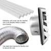 4 Inches Metal Dryer Vent Cover Outdoor Stainless Steel Louvered