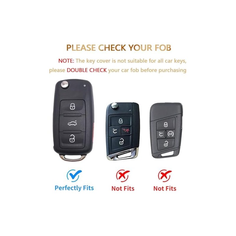 OFFCURVE Protector de Llave para Volkswagen Jetta Vento Passat Beetle