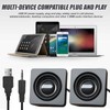 WIYETY Mini Speaker 3.5 mm TRS, 1 Pair USB Speakers,