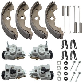 M MATI Front Brake Wheel Cylinders & Shoes for Honda TRX350 TRX350D 1986 1987 1988 1989 45330-HA7-651 45310-HA7-651 45370-HA7-651 45350-HA7-651