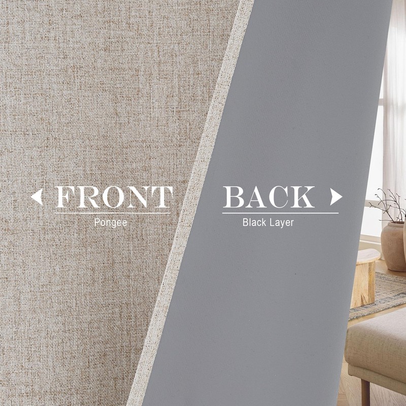 NICETOWN Door Curtains, 25 x 72 inch Long 100% Blackout