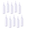 Ginddy Pack of 10 100 ml Squeeze Bottles Plastic Transparent