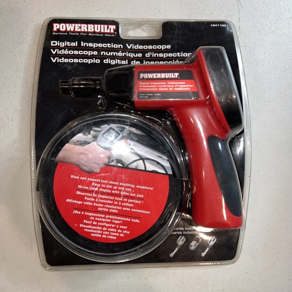 Powerbuilt 941199 Red & Black LCD Screen Digital Videoscope Inspection