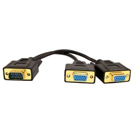 PTC 0638544116804 VGA cable 0.3 m VGA (D-Sub) 2 x VGA (D-Sub) Black – VGA Cables (0.3 m, VGA (D-Sub), 2 x VGA (D-Sub), Gold, Black, Male/Female)