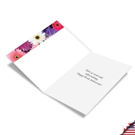 NobleWorks 40th Anniversary Work Milestone Paper Card (Co-Worker) with 5 x 7 Inch Envelope (1 Card) 40 Year Time Count C9091AWG