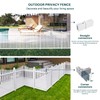 Bynbbur 4 Panels White Vinly Fence 42" W x 36"