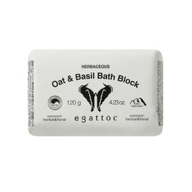 Egatot Oat & Basil Bath Block, 120g / 에가톳 오트 앤 바질 배쓰 블록, 120g