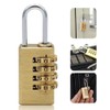 4 Digit Combination Lock Padlock Solid Brass Padlock with Combination