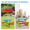 Costzon Kids Picnic Table, Indoor & Outdoor Plastic Table and