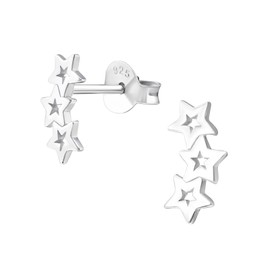 Monkimau Girls' Earrings Star Stud Earrings 925 Sterling Silver, Sterling Silver