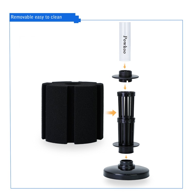 Powkoo Sponge Filter Aquarium Filter Sponge for Pond Fish Tank