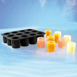 Monsterzeug Ice Cube Tray for Shot Glasses, Ice Cubes in Black with Sticker