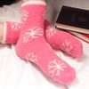 Assorted Super Soft Warm Microfiber Fuzzy Snowflake Socks - Assortment