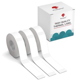 Phomemo D30 Etiketten Weiß für D30 Etikettendrucker, Thermo-Etiketten Kompatibel mit Colorwing Q30,Phomemo D30/Q31/Q30/Q30S Beschriftungsgerät,14×40mm(0.55"×1.57")60 Etiketten/Rolle,3 Rollen