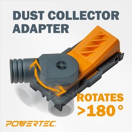 POWERTEC Pocket Hole Jig, Pocket Hole Accessories with Drill Bit, Stop Collar, Screw Kits, Dust Collector Adapter. Easily Adjustable Drill Guides for Wood working Pocket-Hole Joints (71845)