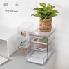 mDesign Plastic Stackable Organizer with 3 Drawers - Pull-Out Drawer