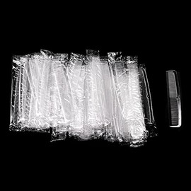 Qibesiey Hair Combs Set, Pocket Combs for Men and Women, Fine and Wide Tooth for Hair Styling and Care, Salon, Hotel (Clear) (16.8cm x 3 cm, count, 50)