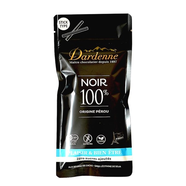 Darden Organic Chocolate Stick, 100% Cacao, 2.9 oz (55 g), Organic Chocolate